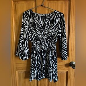 Black and White Zebra Print Dress